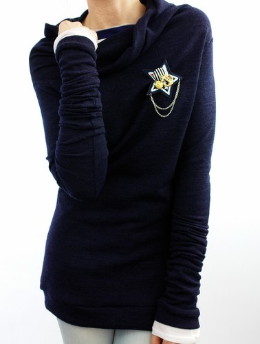 Top granatowy 36/S ART INDYWIDUALITY