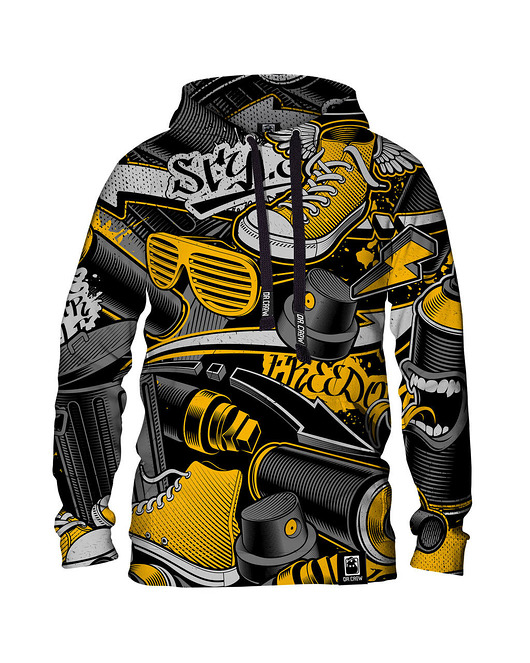 bluza z kapturem damska Damska Bluza z kapturem DR.CROW Street Graffiti