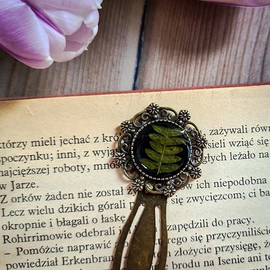 zakładki do książek Zakładka z paprocią