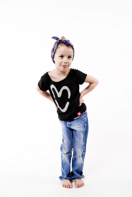 rock my heart | dziecięcy t-shirt z ćwiekami familove