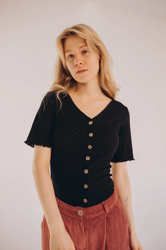 t-shirt damskie Top z krótkim rękawem Mellow