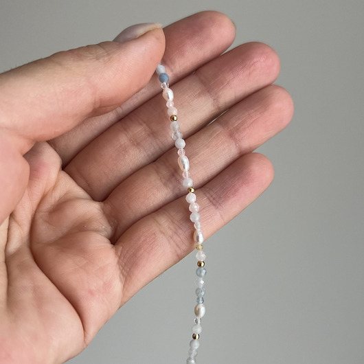 bransoletki z kamieni naturalnych Bransoletka MORGANIT WIOSNA kamienie naturalne