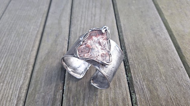 bransoletki wire wrapping Szalony agat - bransoletka regulowana