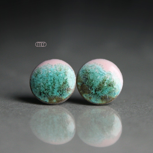kolczyki ceramiczne Owocowe 14mm/stal chirurgiczna