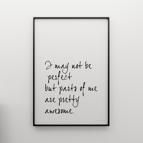 I MAY NOT A PERFECT BUT... - grafika 70x50 MINIMALLIVING