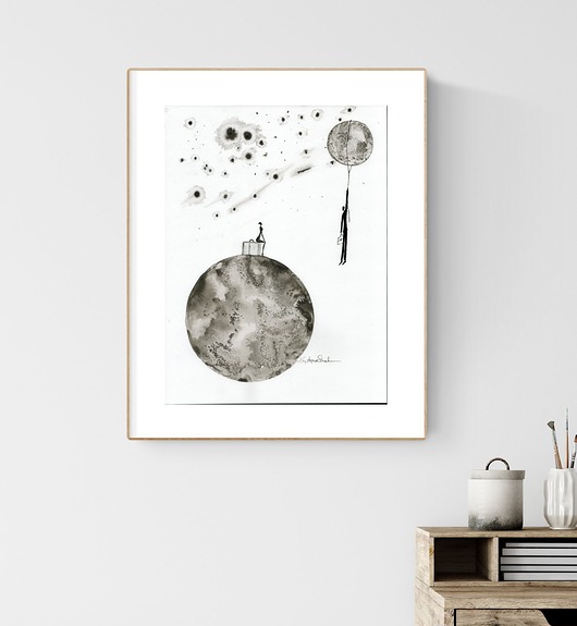 grafika 30x40 cm wykonana ręcznie Krystyna Siwek Art