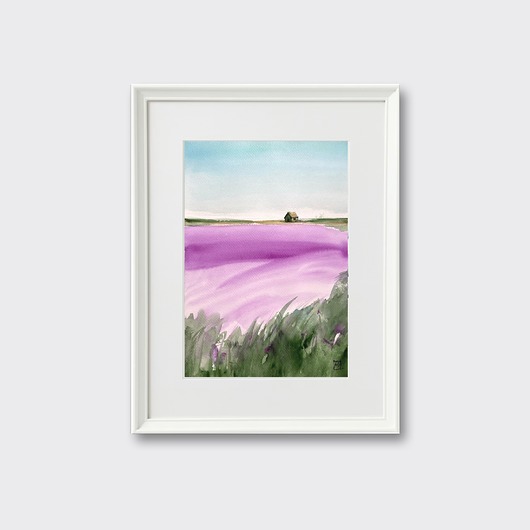 grafiki i ilustracje Akwarela  ''SAMOTNOŚĆ''- ręcznie malowana