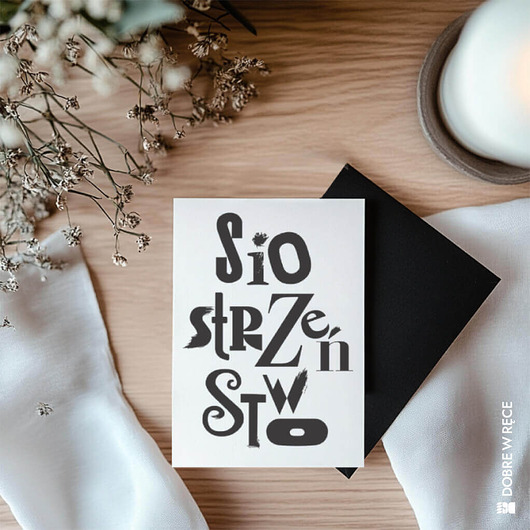 grafiki i ilustracje Siostrzeństwo  grafika typograficzna A5