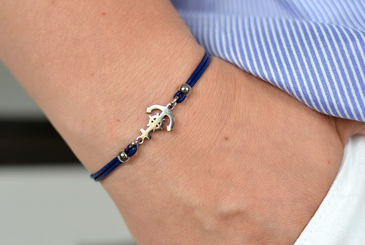 bransoletka PREEMI MOTIVES KOTWICA NAVY BLUE Beezoo