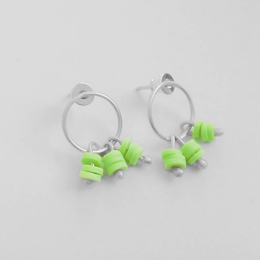 kolczyki z kamieniami Kolczyki OKRĄG