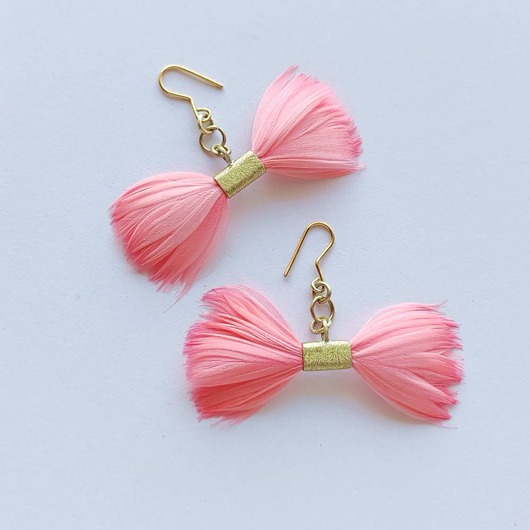 kolczyki z piórami PIÓRKO kolczyki