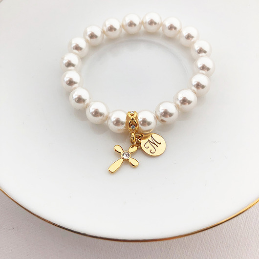 komunia - pozostałe PERSONALIZOWANA bransoletka komunia Chrzest