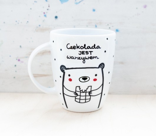 Czekolada jest warzywem - kubek porcelanowy  miamilu
