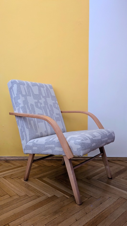 fotele Fotel Gray& White, vintage design