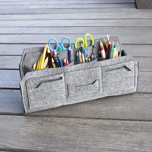 organizery Organizer na biurko z przegrodami - szary