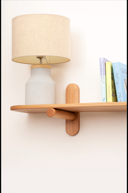 półki Minimalistyczna Półka Dębowa "Ovalo" 