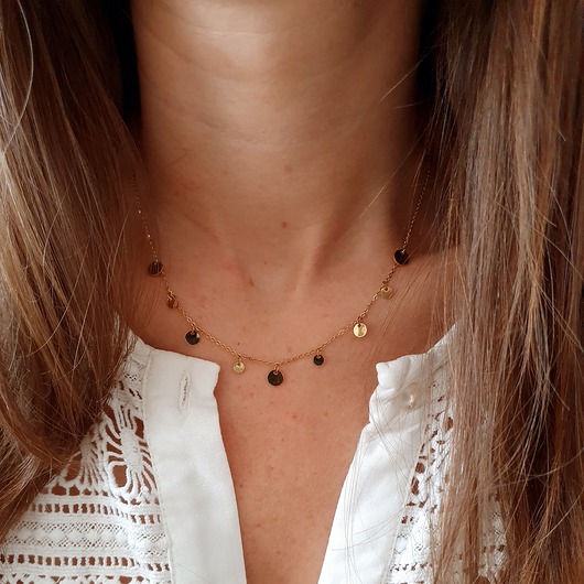 delikatny łańcuszek ze stali szlachetnej LEI handmade 