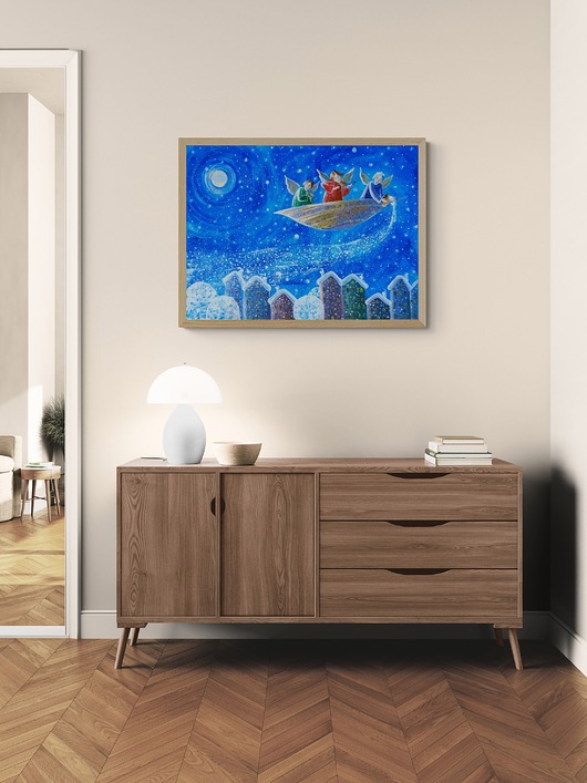 obrazy Giclee "Śnieg nad miastem"