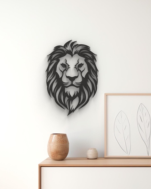 Ozdoby na ścianę Lion- lew - nowoczesna dekoracja ścienna 3d