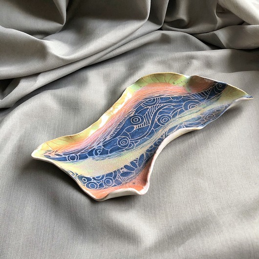 pojemniki na biżuterię Ceramiczny talerzyk Zygzak
