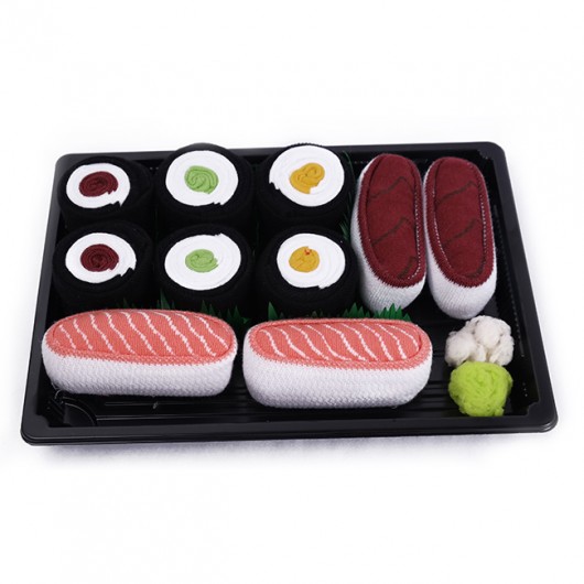 Sushi Socks Box 5 łosoś, tuńczyk, maki tuńczyk Skarpetkowelove