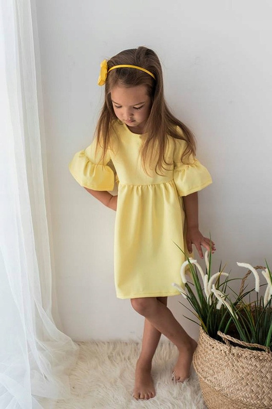 sukienki dla dziewczynki Sukienka żółta dla dziewczynki