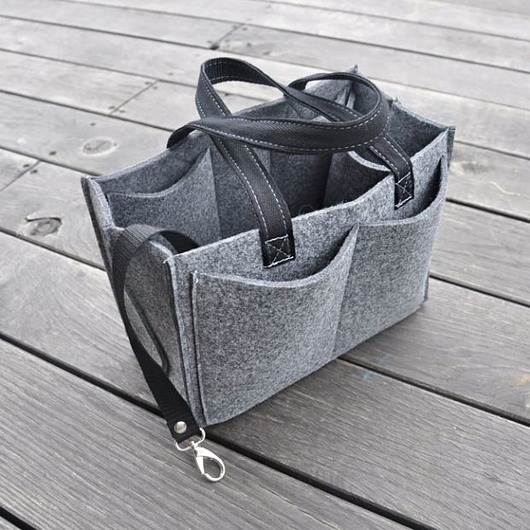 torby na ramię Filcowy organizer do torebki - szary