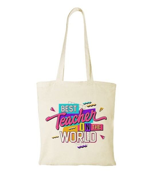 torby na zakupy Torba bawełniana "Best teacher in the world"