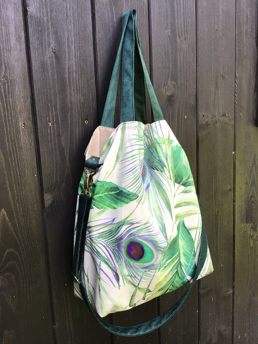 torby XXL Torbay hobo XXL - print, pawie oczka
