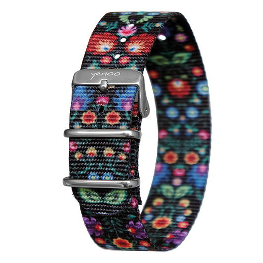 zegarki damskie Pasek do zegarka - nato, folk czarny