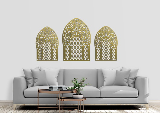 inne DEKORACYJNY PANEL AŻUROWY, OKNO MAROKAŃSKIE, DEKORACJA ŚCIENNA 3D, ORNAMENT, 