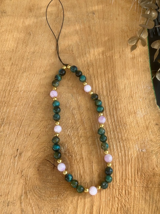 Akcesoria pozostałe Zawieszka do telefonu - agat i lepidolit