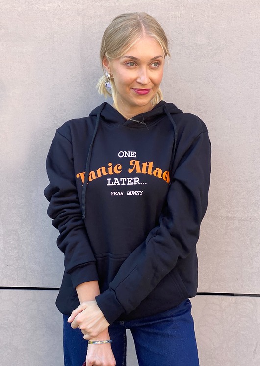 bluza z kapturem damska Bluza One Panic Later Hoodie