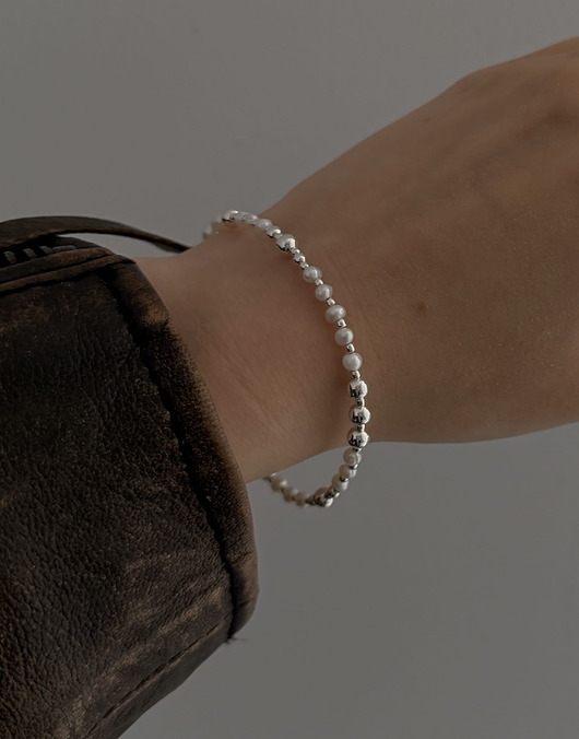 bransoletki srebrne Bransoletka Otulenie perły