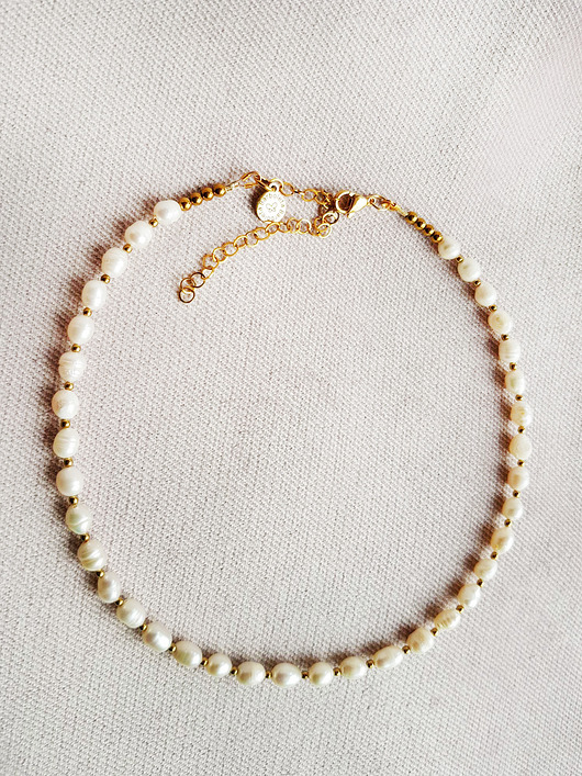 chokery Naszyjnik  z pereł naturalnych/choker
