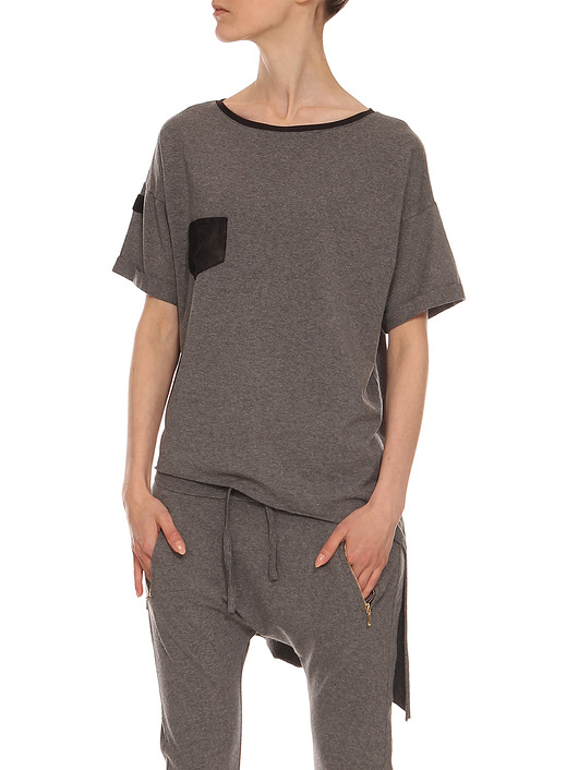 T-shirt szary YY500089_RAL7039-9005 YULIYA BABICH