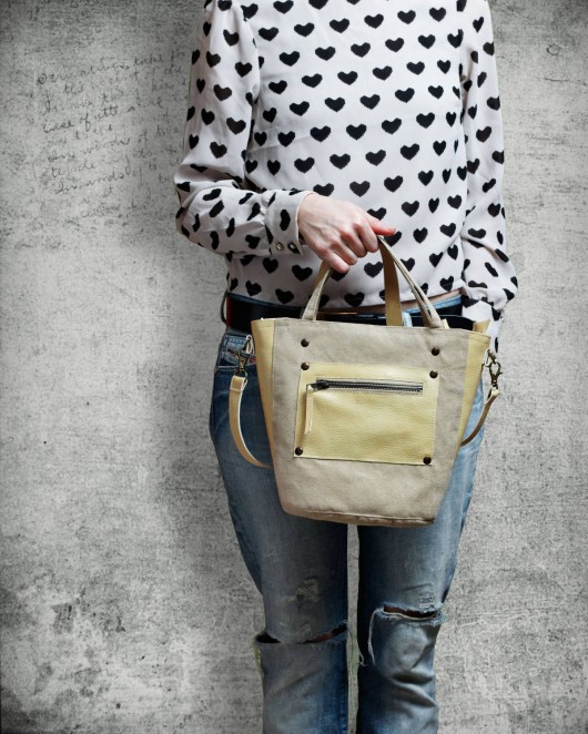 Mini Bucket Bag Beżowa hairoo