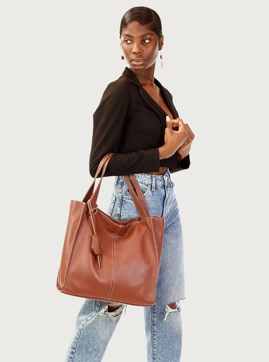 Skórzany shopper bag oryginale leather Marco Mazzini