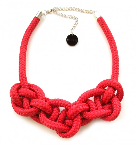 kolie Grube sploty / kolia XL / czerwony