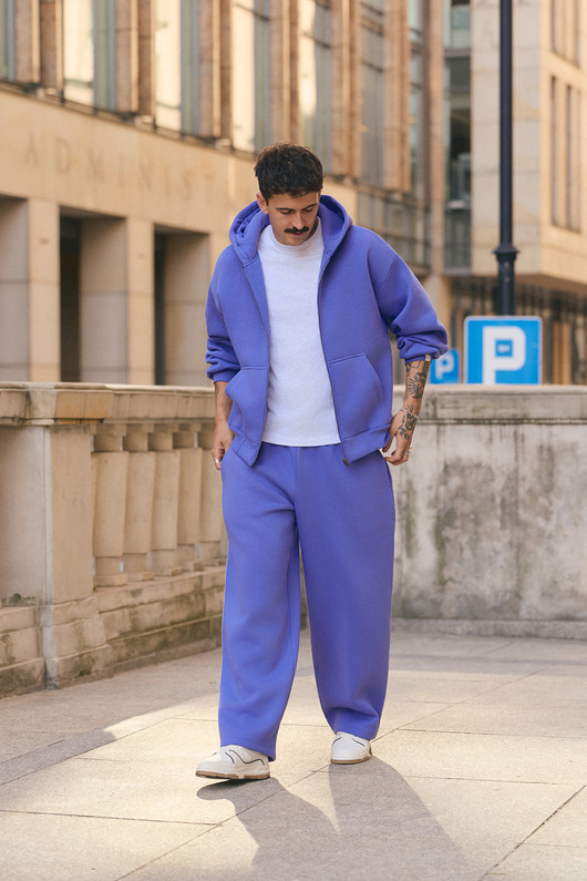 spodnie męskie Spodnie dresowe PUFFA BAGGY Purple Hills męskie