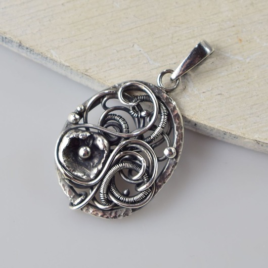 wisiory Soreva - srebrny wisior wire-wrapping