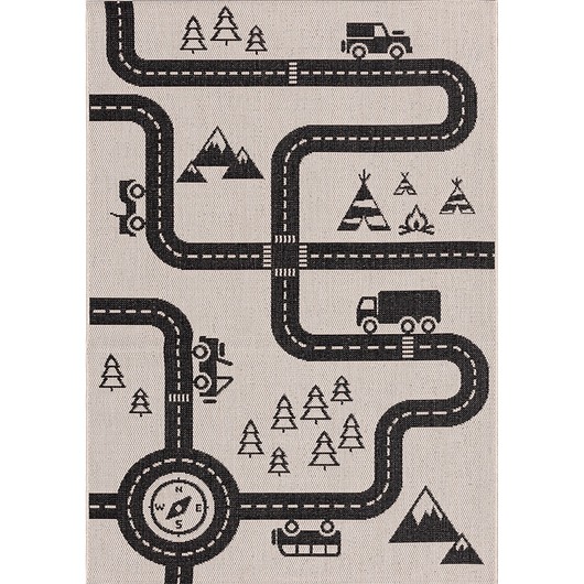 Dywan Car Road 120x170cm Yellow Tipi