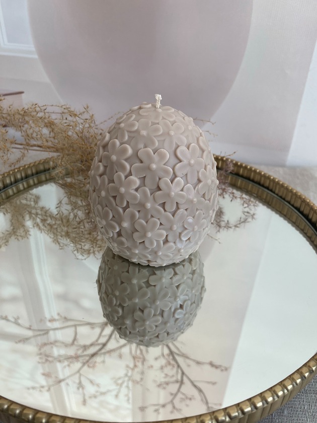 świeczniki i świece Świeca ekologiczna sojowa dekoracyjna jajko wielkanocne 98x80mm