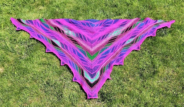 szale damskie Chusta wełniana "Flaming"