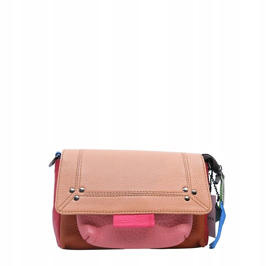 torby na ramię Torebka skórzana, miękka, na ramię długi pasek oryginalna zero waste OLIVKA