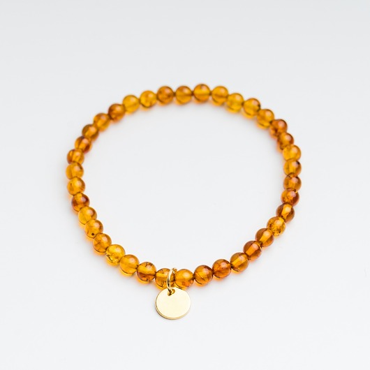 bransoletki z kamieni naturalnych Bransoletka personalizowana bursztyn koniakowy