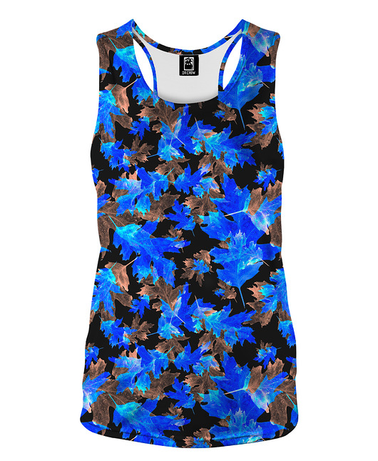 topy damskie DR.CROW Bokserka Damska Blue Leaves