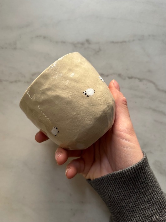 kubki i filiżanki Ceramiczna Czarka 220 ml w Owieczkami Handmade Podhale