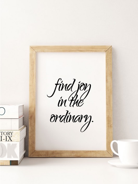Find Joy... - A3 - plakat typograficzny PLAKATY GEOMETRYCZNE
