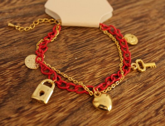 Bransoletka - &quot; Red love &quot; XXXDiamicArt